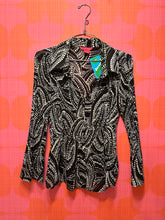 Load image into Gallery viewer, Late 90s accordion black and white speckle blouse
