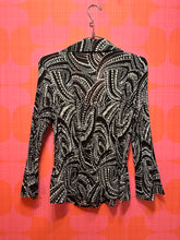 Load image into Gallery viewer, Late 90s accordion black and white speckle blouse