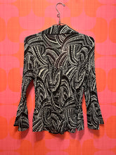 Load image into Gallery viewer, Late 90s accordion black and white speckle blouse