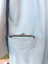 Load image into Gallery viewer, Bonnie Cashin baby blue turnlock coat with attached coin purse pocket