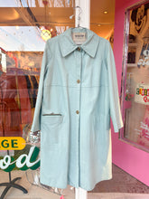 Load image into Gallery viewer, Bonnie Cashin baby blue turnlock coat with attached coin purse pocket
