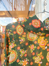 Load image into Gallery viewer, 60s Sheer floral mock turtleneck tunic