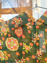 Load image into Gallery viewer, 60s Sheer floral mock turtleneck tunic