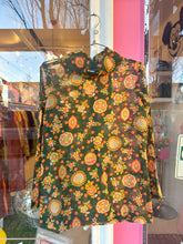 Load image into Gallery viewer, 60s Sheer floral mock turtleneck tunic