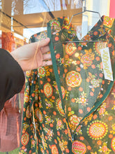 Load image into Gallery viewer, 60s Sheer floral mock turtleneck tunic