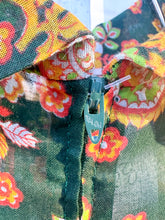 Load image into Gallery viewer, 60s Sheer floral mock turtleneck tunic