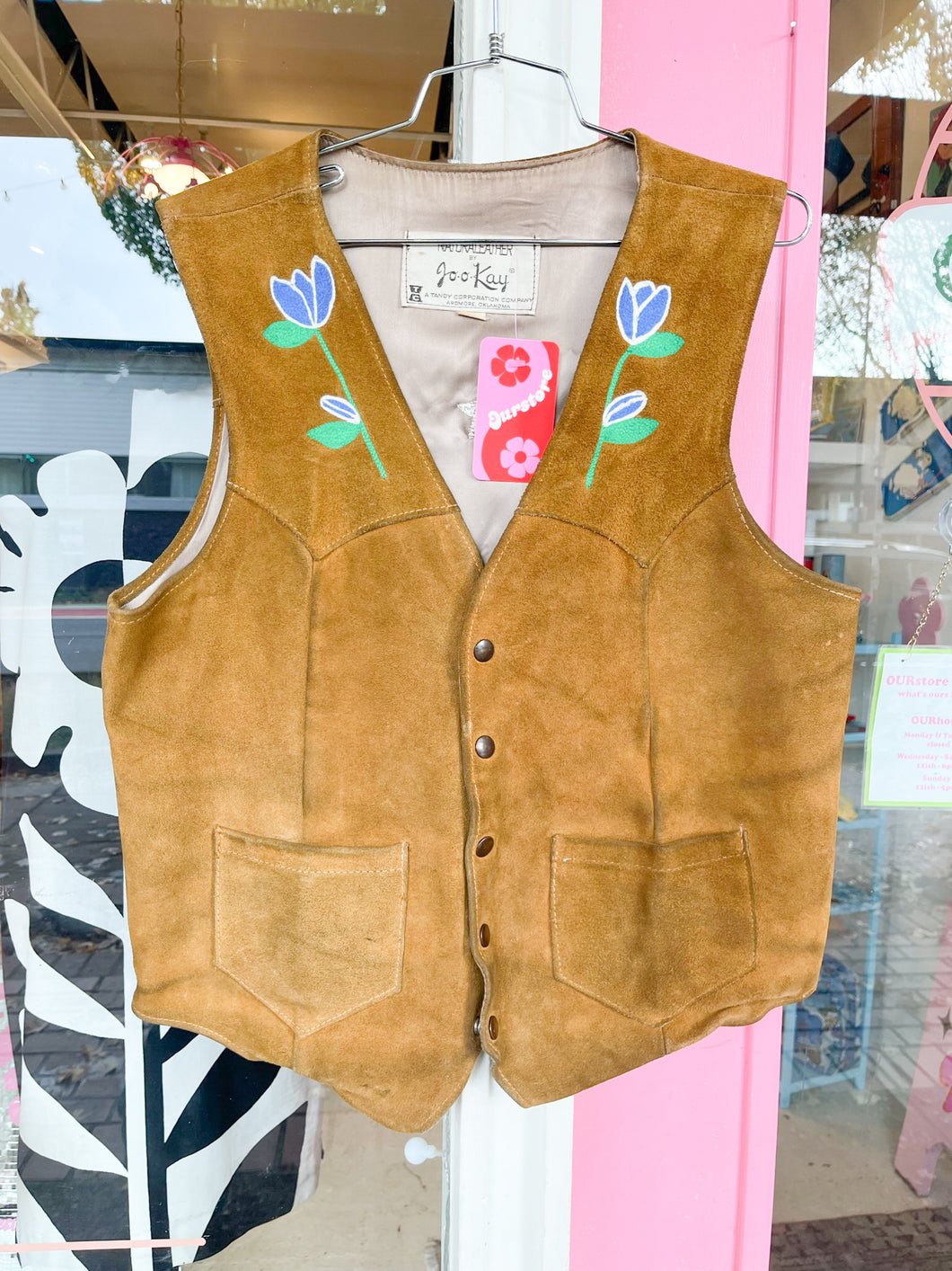 SOOTHE FOLK x OURstore 70s suede embroidered vest