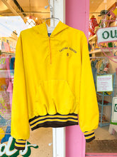 Load image into Gallery viewer, Brown and yellow Jacobs Tennis half zip track jacket
