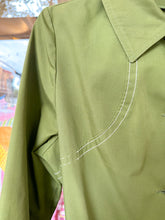 Load image into Gallery viewer, Avocado green belted midi trench

