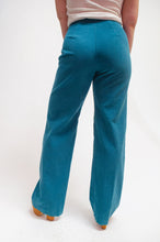 Load image into Gallery viewer, Turquoise Wrangler corduroy flares
