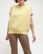 Load image into Gallery viewer, Yellow knit sweater vest
