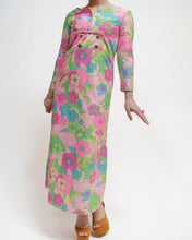 Load image into Gallery viewer, Empire waist floral poly maxi dress
