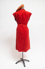 Load image into Gallery viewer, Cherry ultrasuede belted dress
