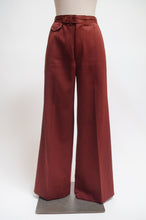 Load image into Gallery viewer, Bordeaux high waisted flares
