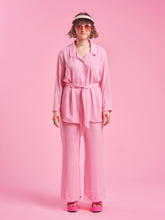 Load image into Gallery viewer, Bubblegum Pink micro check loungewear set
