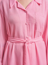 Load image into Gallery viewer, Bubblegum Pink micro check loungewear set

