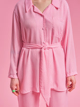 Load image into Gallery viewer, Bubblegum Pink micro check loungewear set
