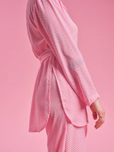 Load image into Gallery viewer, Bubblegum Pink micro check loungewear set

