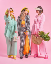 Load image into Gallery viewer, Bubblegum Pink micro check loungewear set
