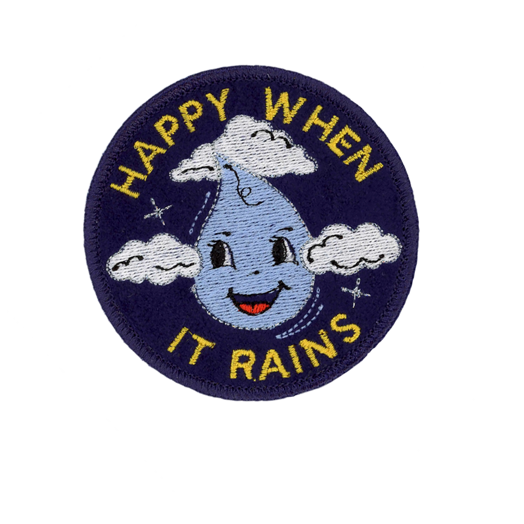 Happy When It Rains  Iron-On Patch
