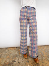 Load image into Gallery viewer, 70s plaid Turtle Bax made in USA flares
