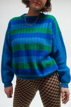 Load image into Gallery viewer, Cool tone stripped knit sweater
