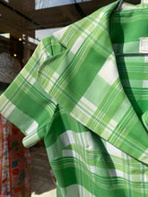 Load image into Gallery viewer, Feelin green plaid afternoon dress
