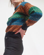 Load image into Gallery viewer, Geo knit crop sweater
