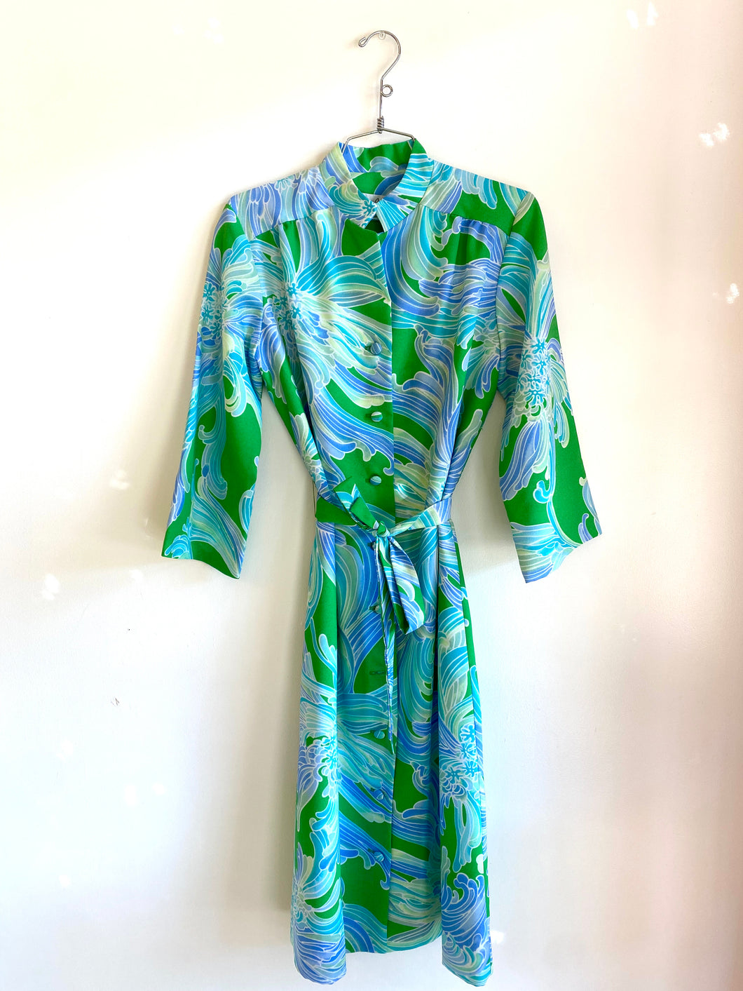 60’s watercolor belted dress