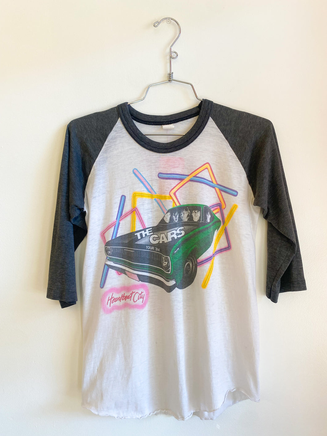 1984 Cars tour baseball t-shirt