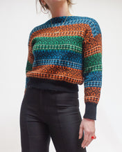 Load image into Gallery viewer, Geo knit crop sweater
