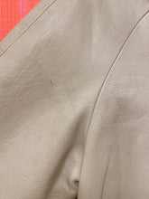 Load image into Gallery viewer, leather 50s white button over coat
